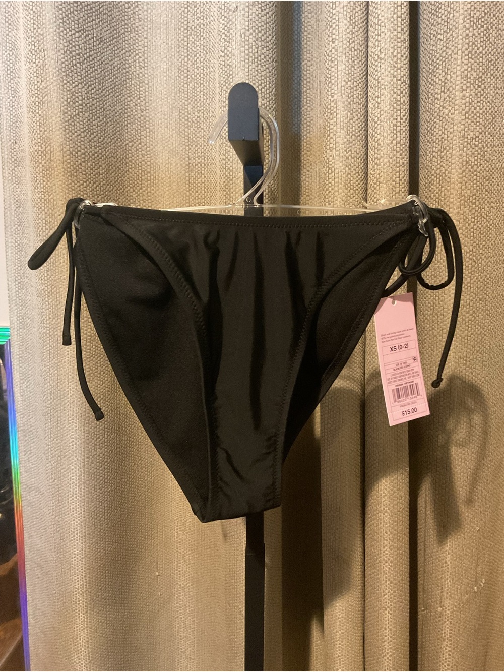 NWT Wild Fable Black Side-Tie Bikini Bottoms XS